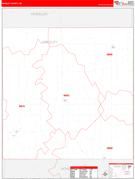 Greeley County, NE Digital Map Red Line Style