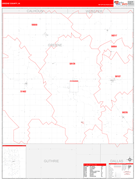 Greene County, IA Digital Map Red Line Style