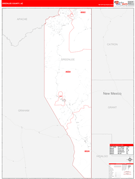 Greenlee County, AZ Digital Map Red Line Style