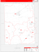 Grundy County, IL Digital Map Red Line Style