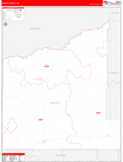 Haakon County, SD Digital Map Red Line Style