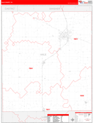Hale County, TX Digital Map Red Line Style