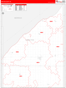 Hamilton County, NE Digital Map Red Line Style