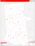 Hamilton County, NY Digital Map Red Line Style