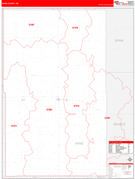 Hand County, SD Digital Map Red Line Style