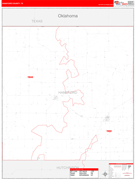 Hansford County, TX Digital Map Red Line Style