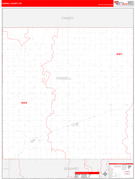 Haskell County, KS Digital Map Red Line Style