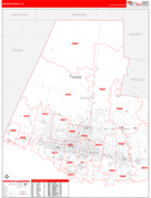 Hidalgo County, TX Digital Map Red Line Style