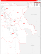 Highlands County, FL Digital Map Red Line Style