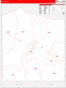 Holt County, NE Digital Map Red Line Style