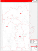 Hubbard County, MN Digital Map Red Line Style