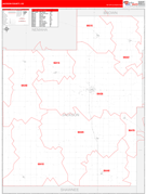 Jackson County, KS Digital Map Red Line Style