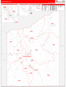 Jackson County, OR Digital Map Red Line Style