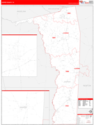 Jasper County, TX Digital Map Red Line Style