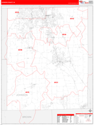Johnson County, IN Digital Map Red Line Style
