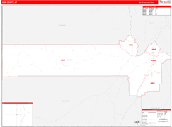 Juab County, UT Digital Map Red Line Style
