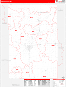 Kandiyohi County, MN Digital Map Red Line Style