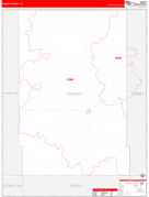 Kearny County, KS Digital Map Red Line Style