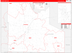 Laclede County, MO Digital Map Red Line Style