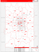 Lancaster County, NE Digital Map Red Line Style