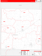 Lawrence County, MO Digital Map Red Line Style