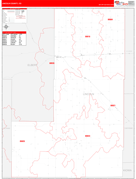 Lincoln County, CO Digital Map Red Line Style