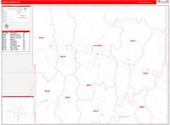 Lincoln County, NE Digital Map Red Line Style