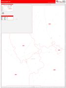 Lincoln County, NV Digital Map Red Line Style