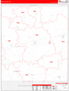 Lincoln County, OK Digital Map Red Line Style