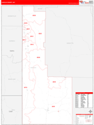 Lincoln County, WY Digital Map Red Line Style