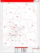 Linn County, IA Digital Map Red Line Style