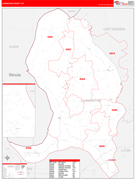 Livingston County, KY Digital Map Red Line Style