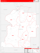 Marengo County, AL Digital Map Red Line Style