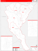 Marion County, SC Digital Map Red Line Style