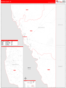 Maverick County, TX Digital Map Red Line Style