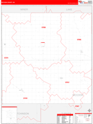 McCook County, SD Digital Map Red Line Style