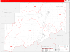 McIntosh County, OK Digital Map Red Line Style