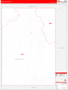 McMullen County, TX Digital Map Red Line Style