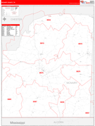 McNairy County, TN Digital Map Red Line Style