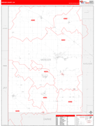 Mercer County, OH Digital Map Red Line Style