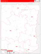 Meriwether County, GA Digital Map Red Line Style