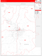 Monroe County, IN Digital Map Red Line Style