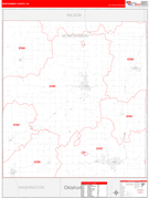 Montgomery County, KS Digital Map Red Line Style