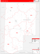 Montgomery County, MO Digital Map Red Line Style