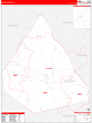 Morgan County, GA Digital Map Red Line Style