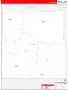 Morrill County, NE Digital Map Red Line Style