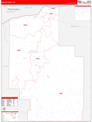 Morrow County, OR Digital Map Red Line Style