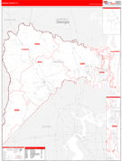 Nassau County, FL Digital Map Red Line Style