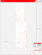 Navajo County, AZ Digital Map Red Line Style