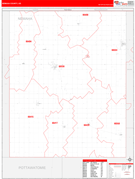 Nemaha County, KS Digital Map Red Line Style
